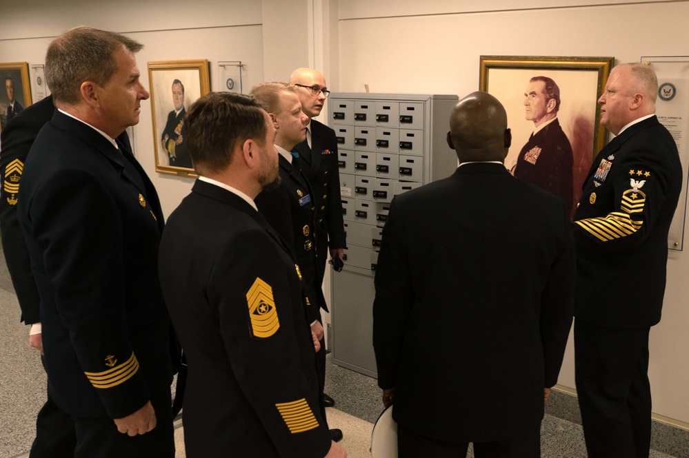 Norwegian Navy MCPON's Master Chief Petty Officer of the Navy James Honea