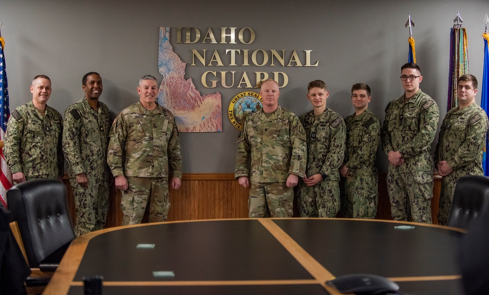 U.S. Navy Sailors assigned to the USS IDAHO submarine visit Idaho