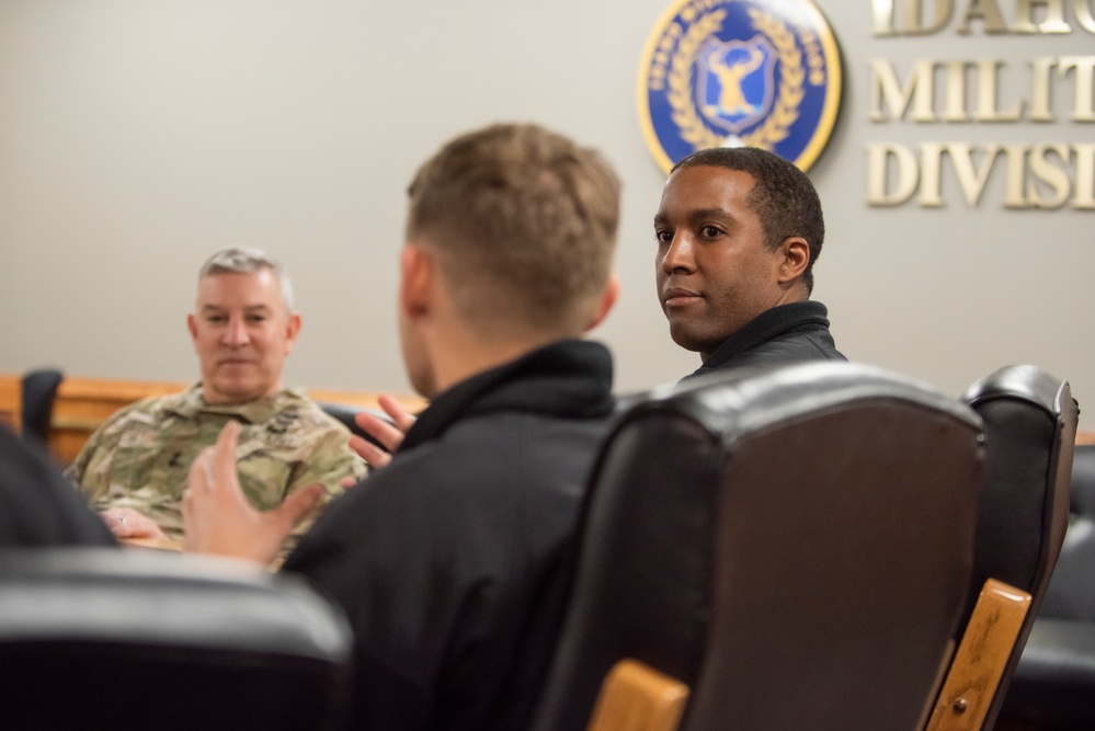 U.S. Navy Sailors assigned to the USS IDAHO submarine visit Idaho