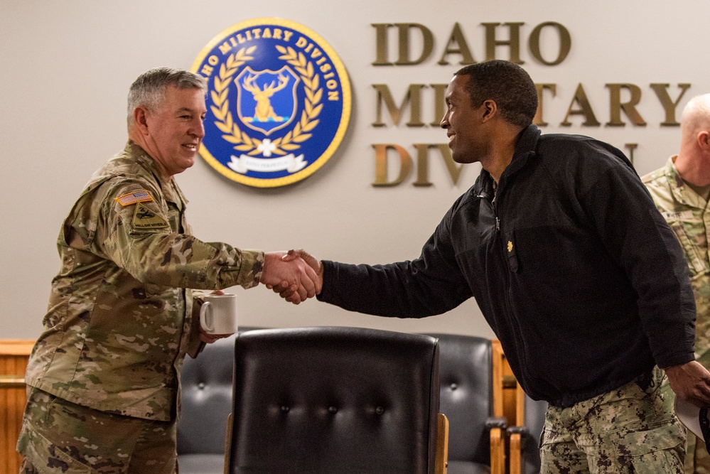 U.S. Navy Sailors assigned to the USS IDAHO submarine visit Idaho