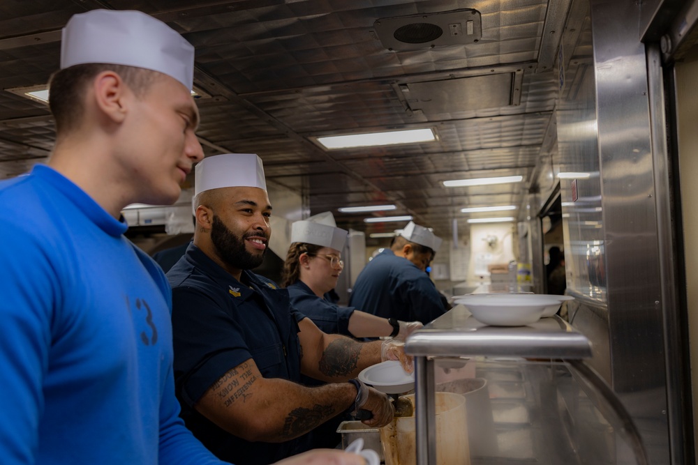 USS America Hosts An Ice Cream Social For Marines and Sailors