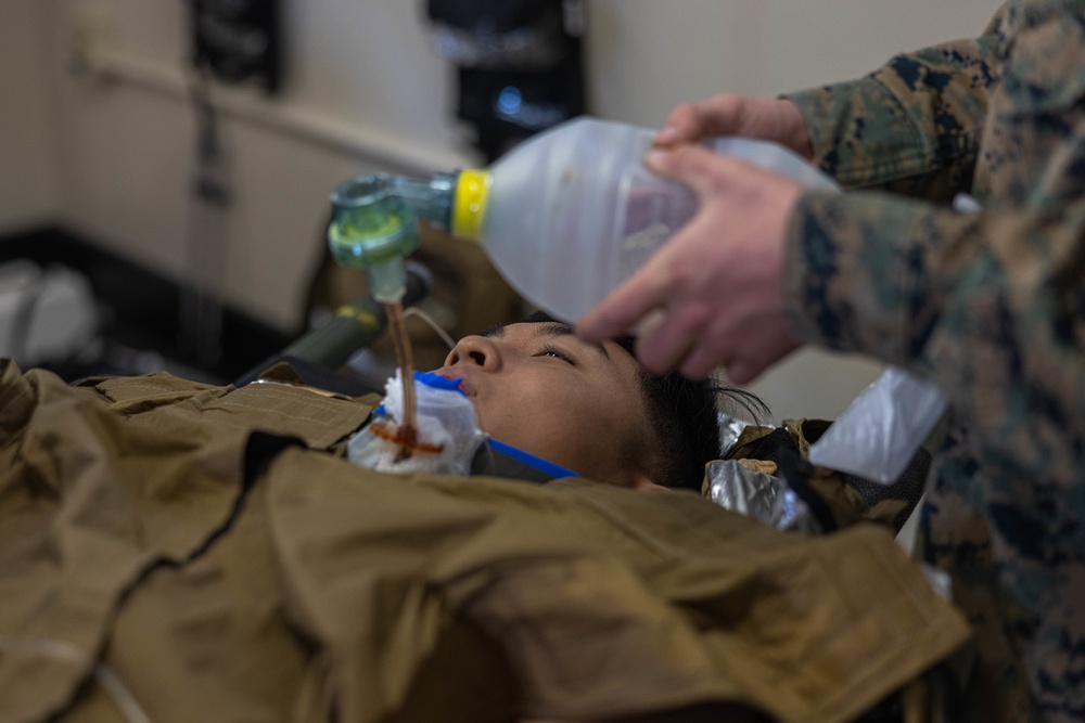 Fuji Viper 23.2: V34 Marines and Sailors conduct a Mass Casualty drill