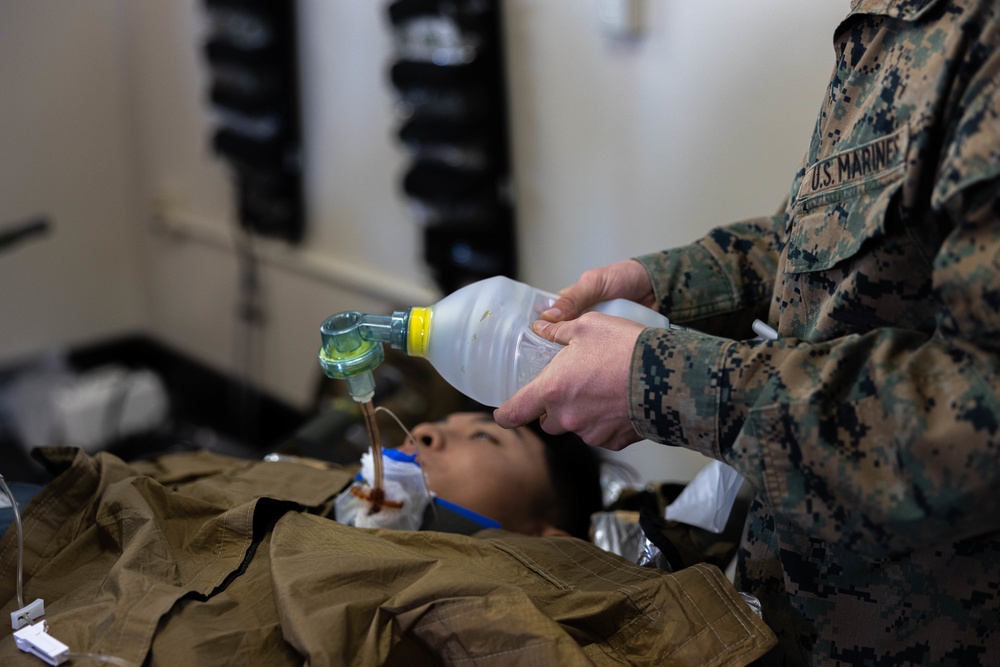 Fuji Viper 23.2: V34 Marines and Sailors conduct a Mass Casualty drill