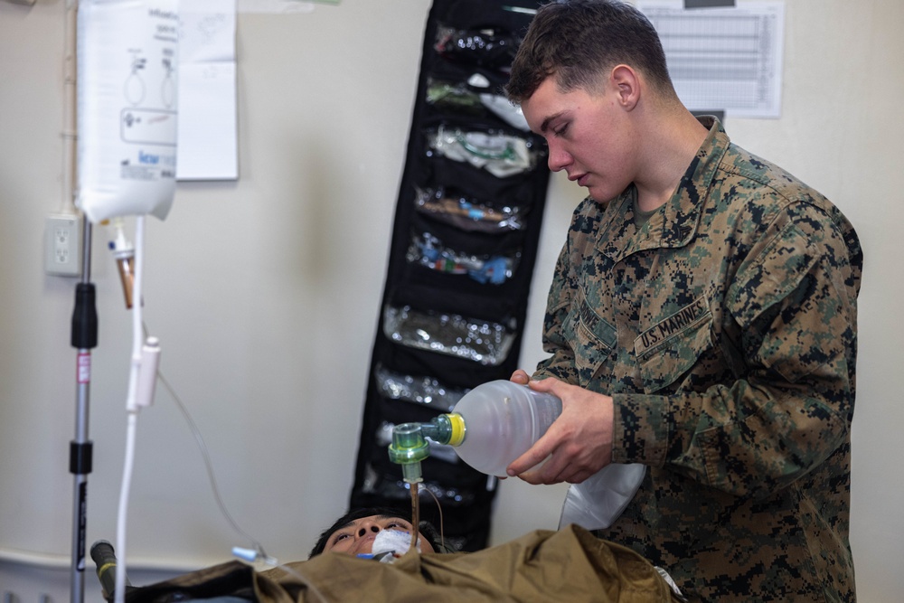 Fuji Viper 23.2: V34 Marines and Sailors conduct a Mass Casualty drill