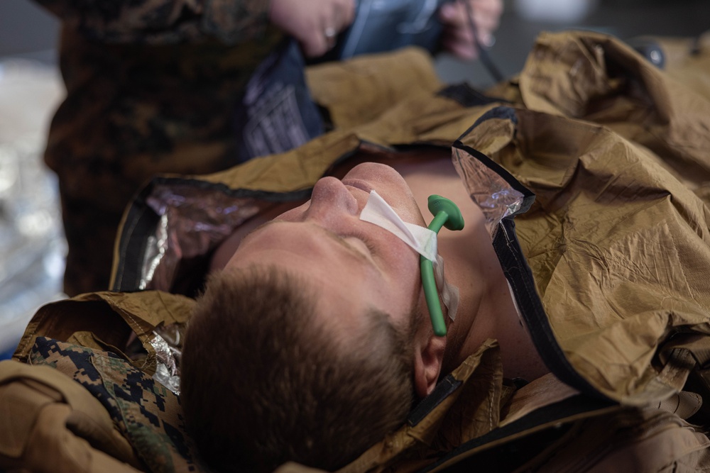 Fuji Viper 23.2: V34 Marines and Sailors conduct a Mass Casualty drill