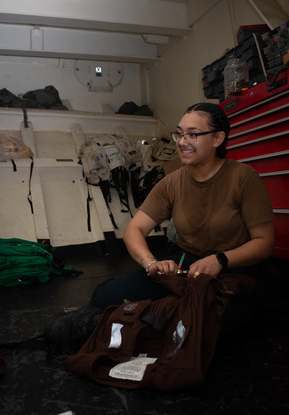 Nimitz Sailors Perform Maintenance