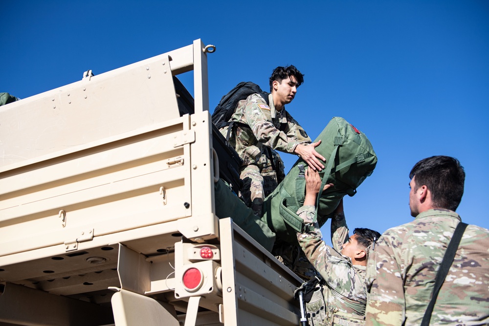 Members of the 236th Military Police Company assist and support authorities during Operation Lone Star