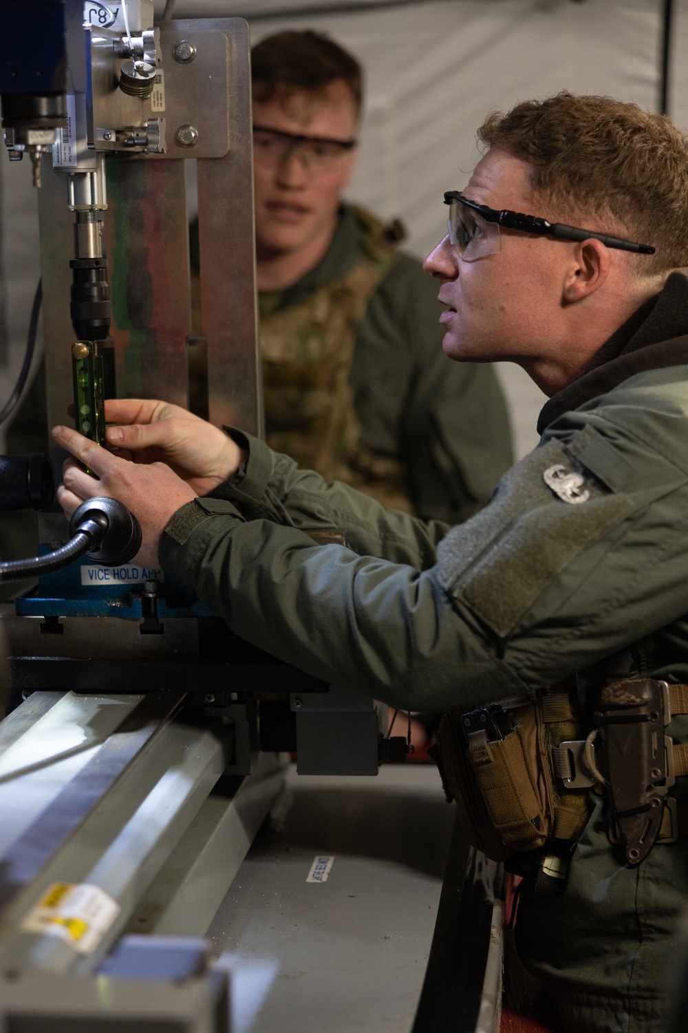 Combat Logistics Battalion 24 EOD Exploitation Range with EOD Airman with EOD 6 Civil Engineer Squadron