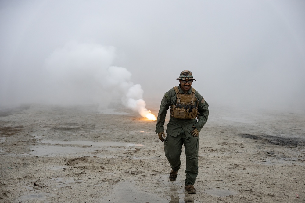 Combat Logistics Battalion 24 EOD Exploitation Range with EOD Airman with EOD 6 Civil Engineer Squadron