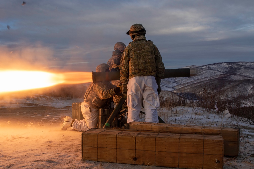 Arctic Wolves Fire TOW Missiles During Training