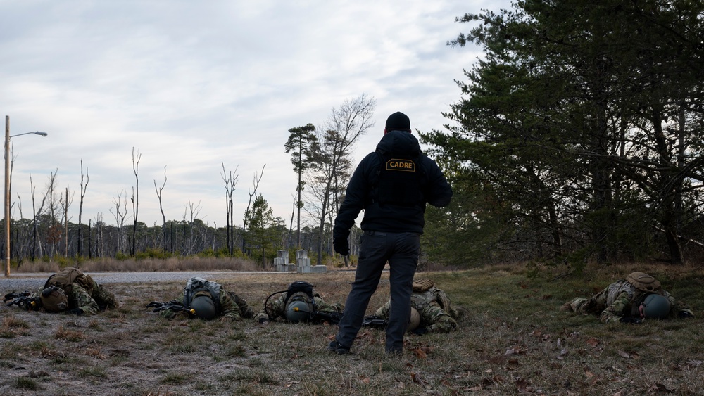 Outside the Wire students execute Shoot, Move and Communicate tactics training