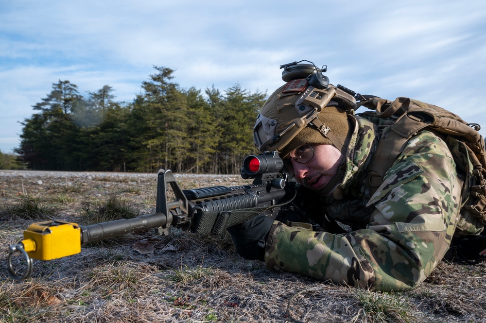 Outside the Wire students execute Shoot, Move and Communicate tactics training