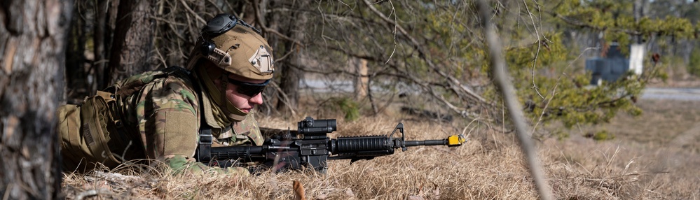 Outside the Wire students execute Shoot, Move and Communicate tactics training