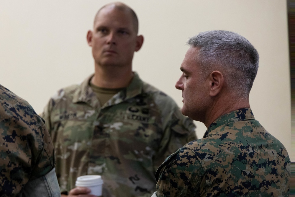 196th Infantry Brigade Commanding Officer visits MAG-24 Combat Operations Center During MCCRE