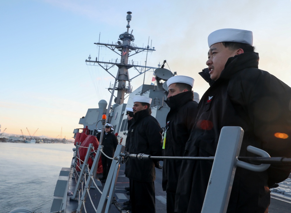 USS Rafael Peralta (DDG 115) Arrives in Tomakomai, Japan for a Scheduled Port Visit