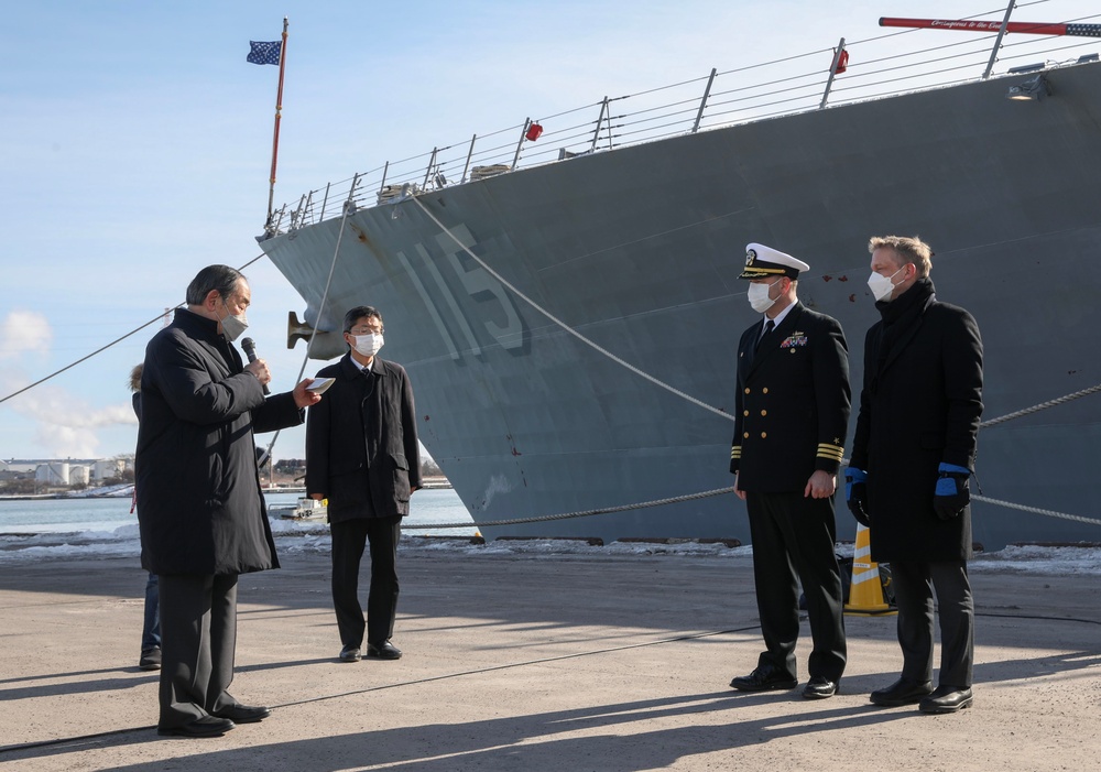 USS Rafael Peralta (DDG 115) Arrives in Tomakomai, Japan for a Scheduled Port Visit