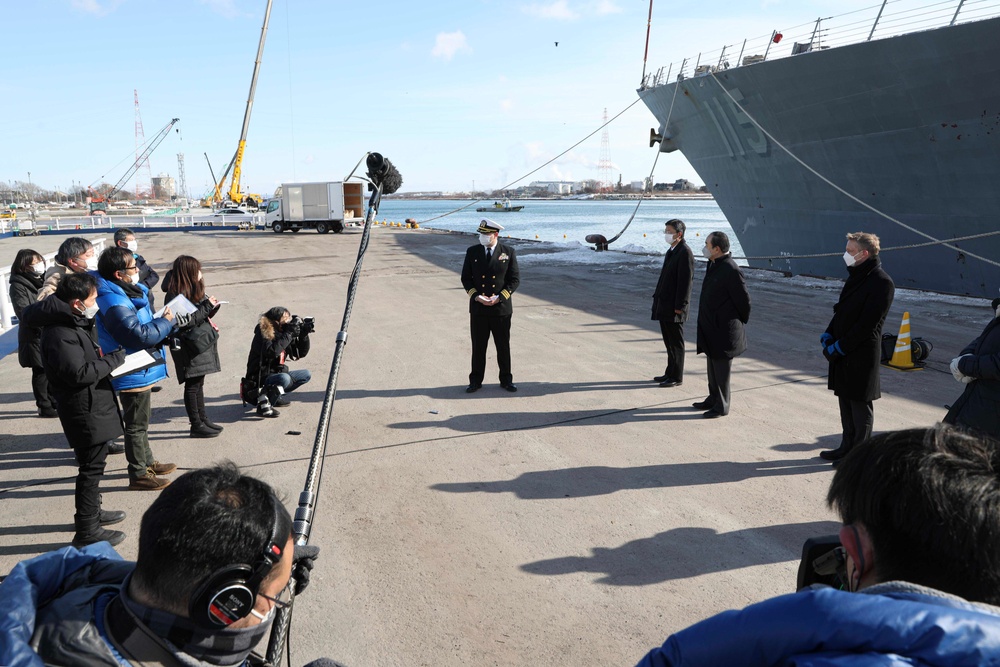 USS Rafael Peralta (DDG 115) Arrives in Tomakomai, Japan for a Scheduled Port Visit