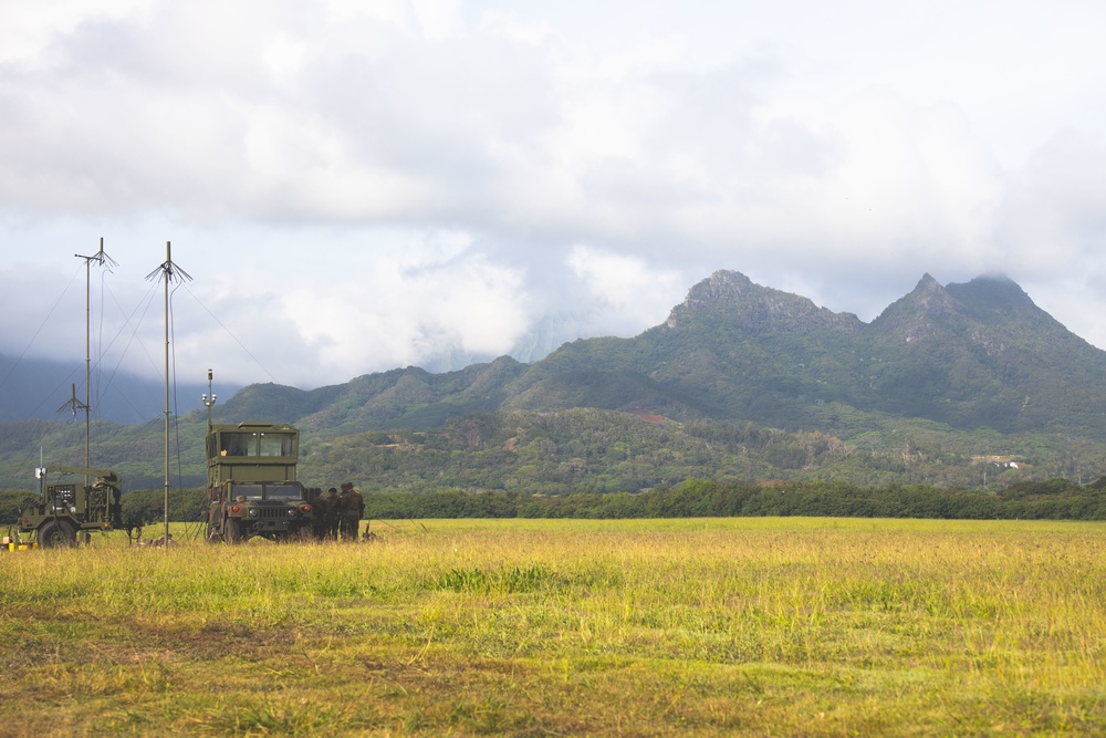 Marine Air Control Squadron 4, Navy, and Air Force conduct joint expeditionary air traffic control operations