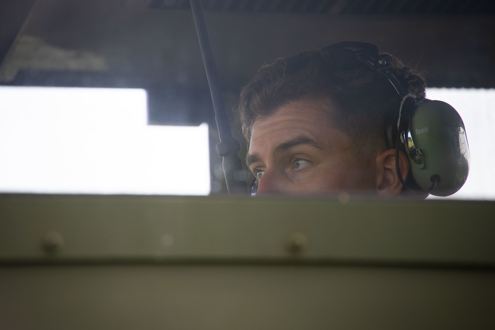 Marine Air Control Squadron 4, Navy, and Air Force conduct joint expeditionary air traffic control operations