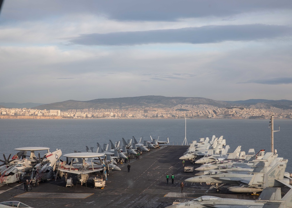 USS George H.W. Bush (CVN 77) Arrives in Piraeus, Greece