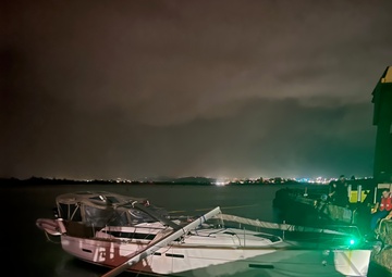 Coast Guard assists a U.S., a Norwegian boater by towing dismasted sailing vessel to safe harbor in Arecibo, Puerto Rico