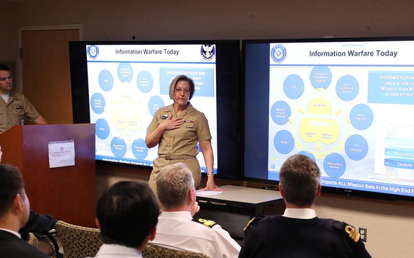 Vice Adm. Kelly Aeschbach, commander, Naval Information Forces, discusses Navy Information Warfare missions and priorities...