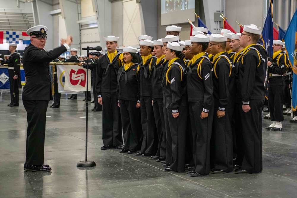 Pass-in-Review at US Navy Recruit Training Command