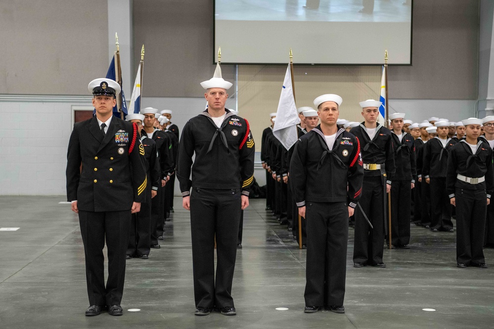 Pass-in-Review at US Navy Recruit Training Command