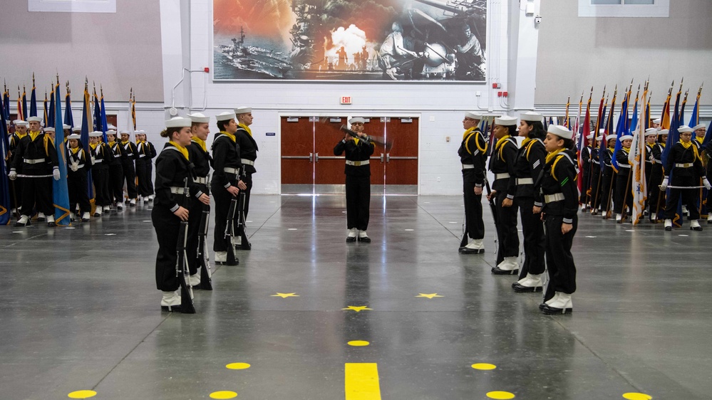 Pass-in-Review at US Navy Recruit Training Command