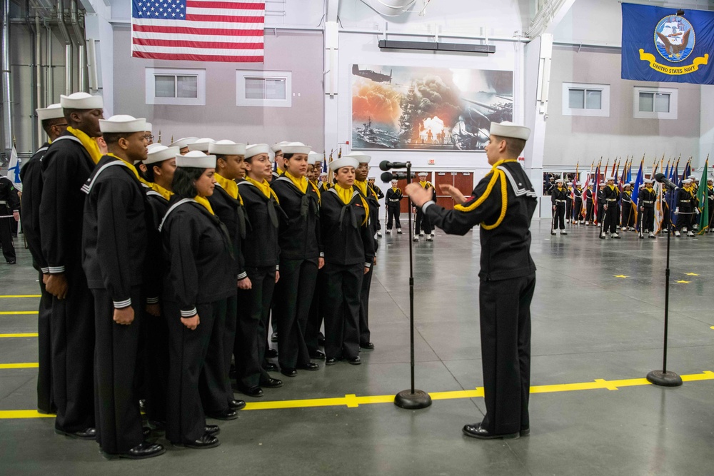 Pass-in-Review at US Navy Recruit Training Command