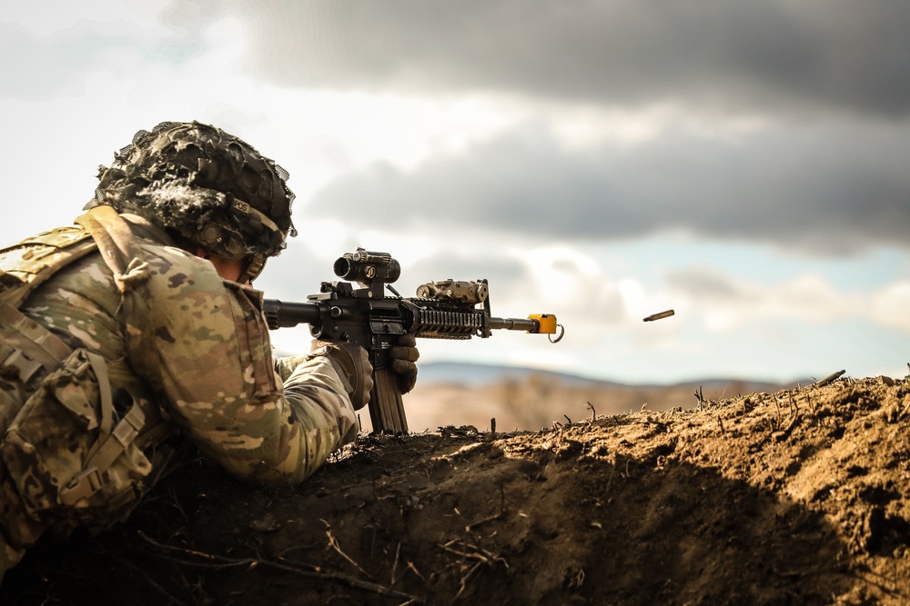 173rd Airborne Brigade train at the Novo Selo Training Site in Bulgaria