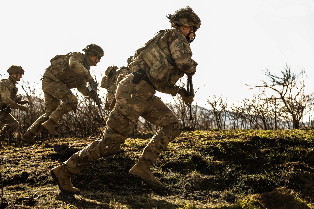 173rd Airborne Brigade train at the Novo Selo Training Site in Bulgaria