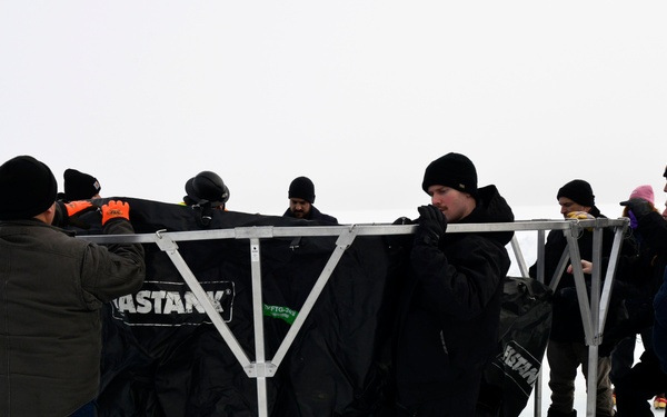 Coast Guard, Alaska Department of Environmental Conservation, and Navy Supervisor of Salvage conduct oil-spill-on-ice exercise in Alaska