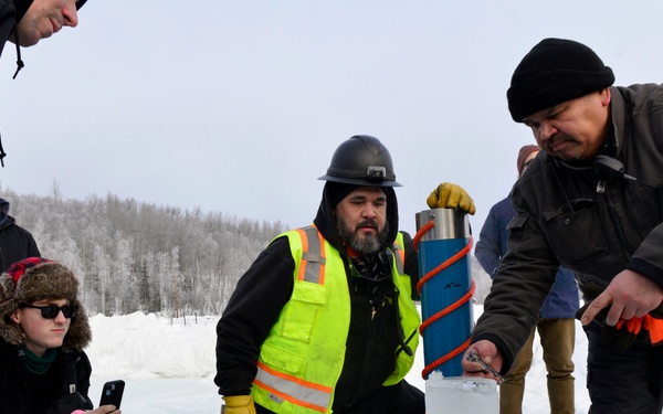 Coast Guard, Alaska Department of Environmental Conservation, and Navy Supervisor of Salvage conduct oil-spill-on-ice exercise in Alaska