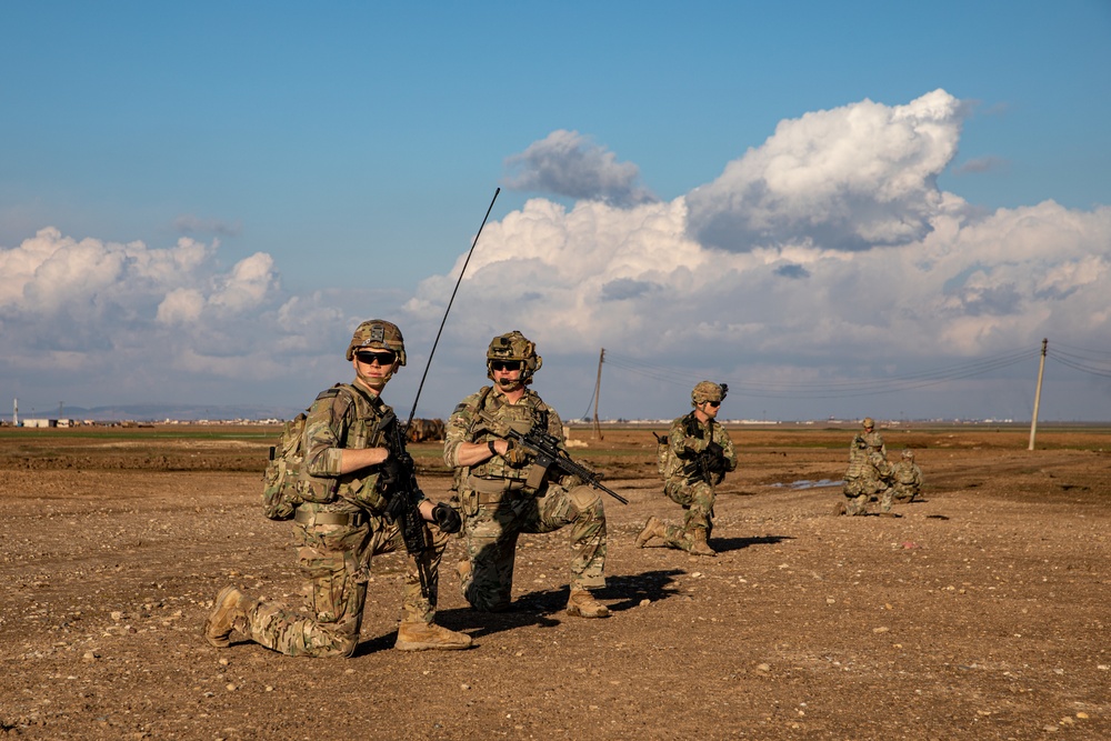 Combined Joint Task Force - Operation Inherent Resolve troops conduct a joint patrol