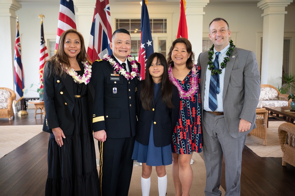 Promotion Ceremony for Maj. Gen. Roy J. Macaraeg Hawaii Army National Guard Officer