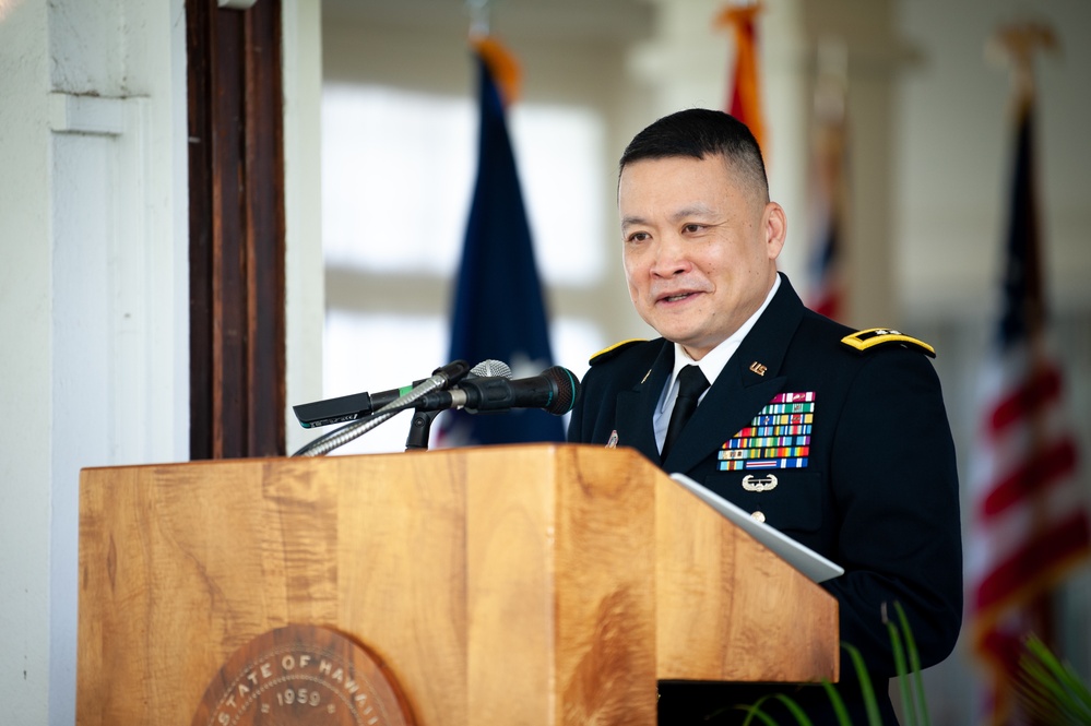 Promotion Ceremony for Maj. Gen. Roy J. Macaraeg Hawaii Army National Guard Officer