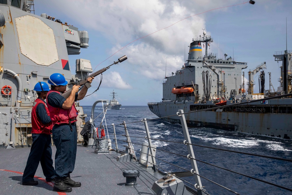 Decatur Replenishment-at-Sea with USNS John Ericsson
