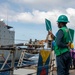 Sailor Signals During Underway Replenishment