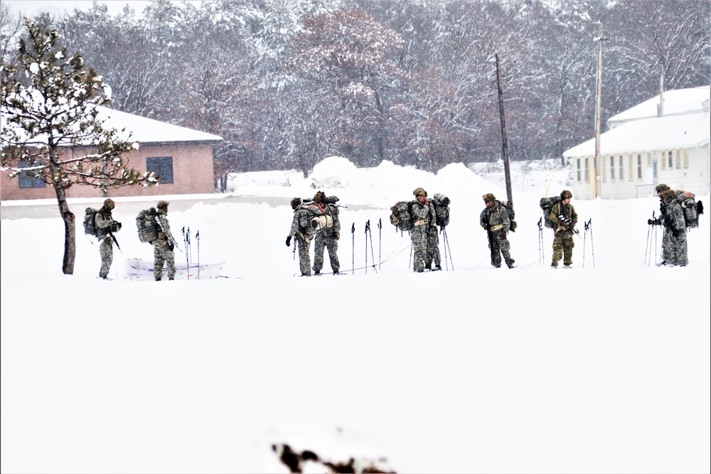 Tent-building among skills Airmen learned during January cold-weather training at Fort McCoy
