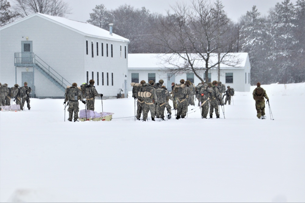 Tent-building among skills Airmen learned during January cold-weather training at Fort McCoy