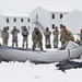 Tent-building among skills Airmen learned during January cold-weather training at Fort McCoy