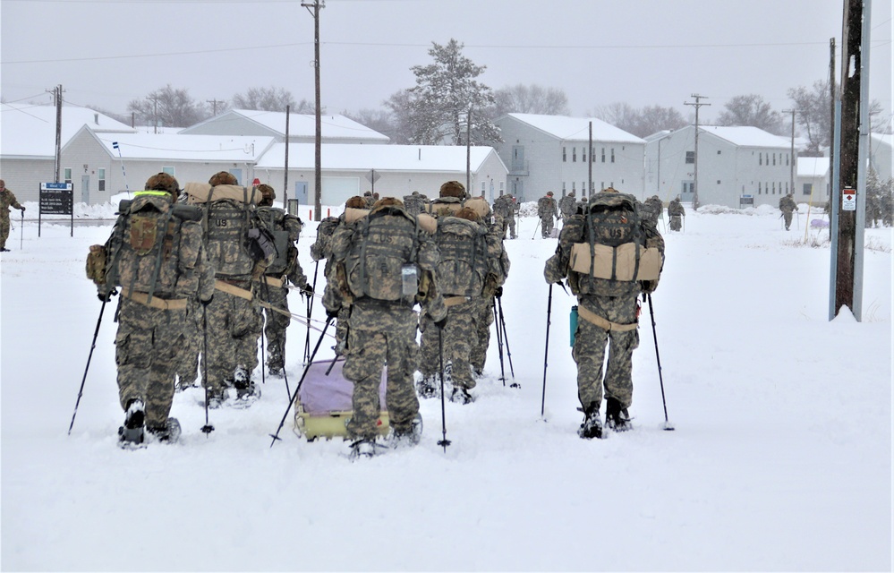 Tent-building among skills Airmen learned during January cold-weather training at Fort McCoy