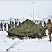 Tent-building among skills Airmen learned during January cold-weather training at Fort McCoy