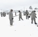 Tent-building among skills Airmen learned during January cold-weather training at Fort McCoy