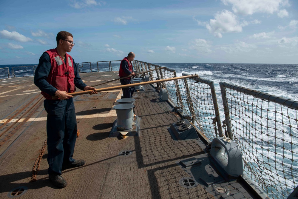 Sailors Put Up Nets