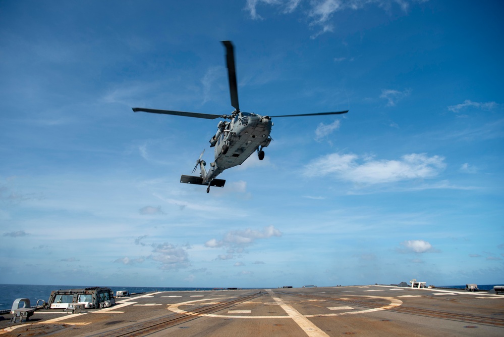 Wayne E. Meyer Conducts Flight Operations