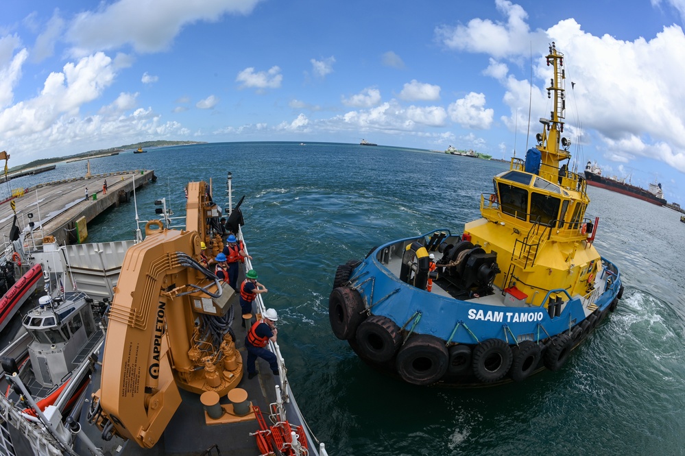 USCGC Stone gets underway from Suape, Brazil