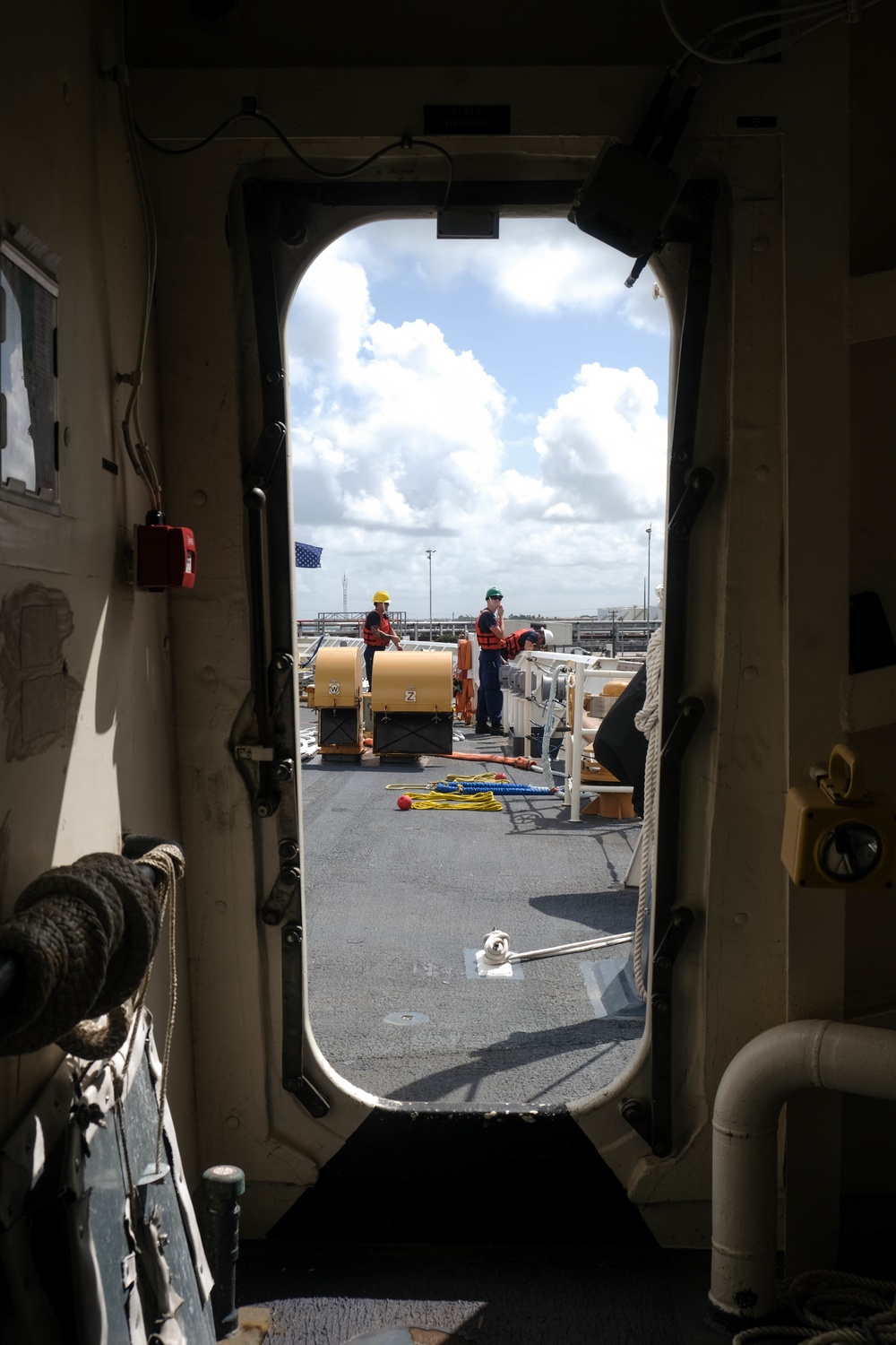 USCGC Stone gets underway from Suape, Brazil