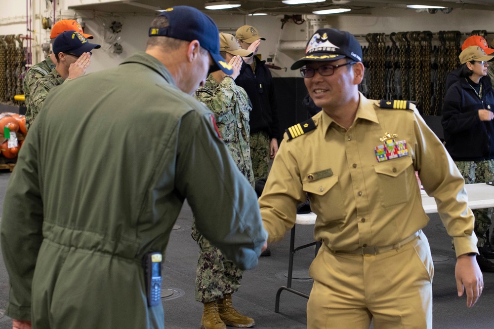 USS Tripoli Welcomes JMSDF Visitors